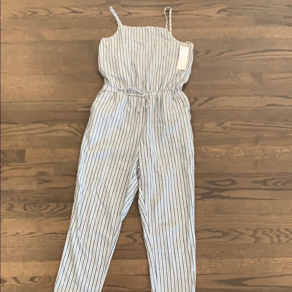 NWT White Pinstripe jumpsuit